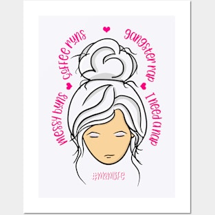 #MomLife - Mom Skills! Dark Version - Trendy Mom Life Posters and Art